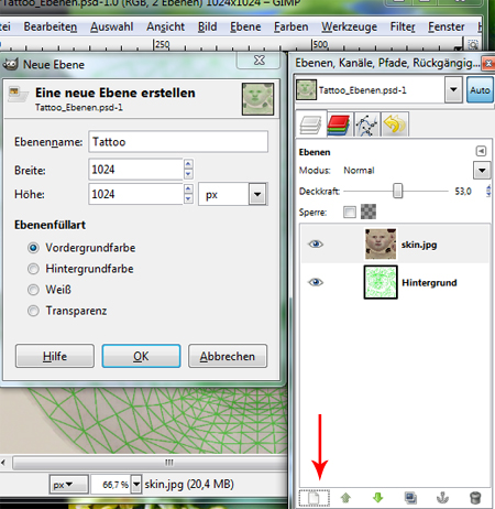 Ebenen einrichten Ebenen einrichten