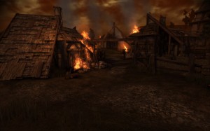 Das brennende Dorf Héahclif