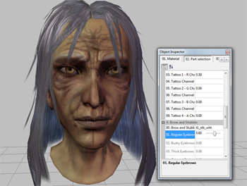Part2 Einstellung von Frisur, Farben von Haaren, Augen und Tattoos