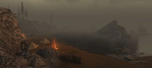 Lager an Küstenstreifen